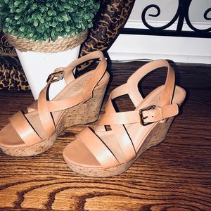 Franco Sarto Wedges- leather straps